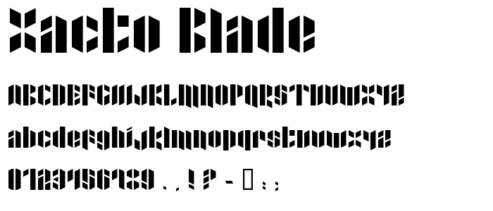 Xacto Blade font